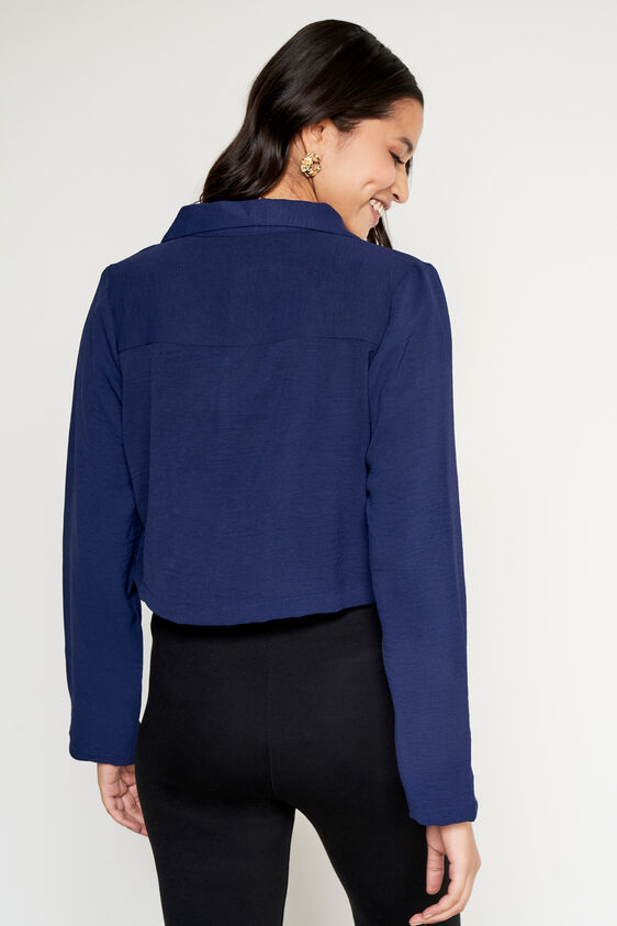 Solid Straight Jacket, Navy Blue, image 4